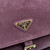 Prada Explore medium suede shoulder bag with flap 1BD394 Purple Red