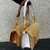Valentino 5016 Valentino Garavani  locò raffia shoulder bag White