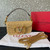 Valentino 5016 Valentino Garavani  locò raffia shoulder bag White