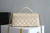Chanel 25SS AS5354 Mini Flap Bag with Top Handle Lambskin Apricot
