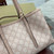 Gucci 815214 GG Emblem medium Tote Bag Pink fabric