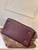 LV M53188 Louis Vuitton Carmel Mahina Bag M52950 Wine Red - luxibagsmall