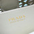 Prada 1BA217 Panier small Saffiano leather bag Hollow out white