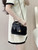 Chanel AS5875 Mini Flap Bag with Top Handle Tweed  Black
