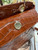 Dior M0737 Cigale top handle bag Crocodile pattern Brown