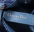 Dior M2821 Medium Dior Toujours Bag Denim Blue Tweed with White Cannage Motif
