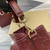 Gucci 815118 GG Emblem Mini Bucket Bag Red GG leather