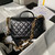 Chanel AS4993 Flap Bag with Top Handle Shiny Lambskin & Gold-Tone Metal Black
