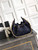 Chanel AS5631 Mini Hobo Tweed & Gold-Tone Metal dark Blue