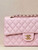 Chanel A01112 Flap Classic 11.12 Handbag Calfskin Gold Light Pink