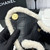Chanel AS5293 Small Hobo Calfskin & Gold-Tone Metal Black &Wool