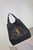 Saint Laurent YSL 698651 Icare In Raffia Maxi Shopping Bag Black