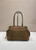 Prada Explore medium suede leather tote bag 1BG596 Dark Brown