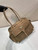 Prada Explore medium suede leather tote bag 1BG596 Dark Brown