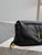 YSL 777399 Calypso large in grained lambskin Black
