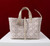 Dior M2820 Large Dior Toujours Bag Beige Tweed with White Cannage Motif