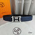 Hermes H077971CAVG085 H belt buckle & Reversible leather strap 38 mm H88024