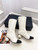 Chanel Jumbo Pearl Heel Stretch Boots Shoes C93688