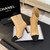 Chanel G46755 color-blocked high-heeled ankle boots C90334