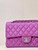 Chanel A01112 Flap Classic 11.12 Handbag Calfskin Silver Tone Metal Purple