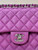 Chanel A01112 Flap Classic 11.12 Handbag Calfskin Silver Tone Metal Purple