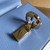 Gucci 510304 Interlocking Lake Blue Leather Chain Cross Body Bag