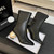 Chanel G46776 Mid-Calf Boots Stretch Lambskin & Patent Calfskin C90322