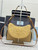 Prada 1BC194 Prada Arqué Raffia  Shoulder Bag Nature