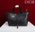 Dior M2821 Medium Dior Toujours Bag Black Macrocannage Grained Calfskin