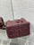 Dior Medium D-Motion Bag M2852 Wine Red Macrocannage Lambskin