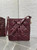 Dior Medium D-Motion Bag M2852 Wine Red Macrocannage Lambskin