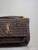 YSL 633151 Niki Baby Chain Bag Coffee Raffia