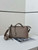 Fendi 8BL155 By The Way Selleria Medium Gray Selleria bag with 192 hand-sewn stitches 8668