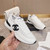 Chanel G46076 Women 24B Trainers Grained Calfskin Black & White C91288