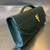 Bottega Veneta BV 741511 Long Clutch Andiamo With Handle Emerald Dark Green