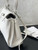 Balenciaga 7897792 Rodeo Handbag Small in White  Lychee pattern Leather