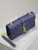YSL 600195 Envelope Small In Quilted Grain De Poudre Embossed Leather Navy Blue