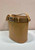 Prada 1BE085 Buckle leather bucket bag with belt Brown