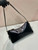Prada 1BC229 Prada Aimèe Medium Patent leather shoulder bag Black