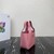 Prada 1BA349 Mini leather handbag Pink Silver