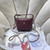 Chanel AS4386 Clutch with chain Grained Shiny Calfskin Wine Red