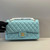 Chanel A01112 Flap Classic 11.12 Handbag Lambskin Pastel Blue