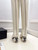 Chanel Jumbo Pearl Heel Stretch Boots Shoes C93691