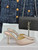 Jimmy Choo SAEDA100ZPJ Gold Satin Pumps with Crystals JC90009