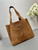 Prada 1BG335 Small suede leather tote bag Brown