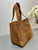Prada 1BG335 Small suede leather tote bag Brown