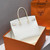 Hermes Birkin 35 Togo Leahter Bag Silver Hardware H92126