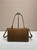 Prada Soft Sound medium Suede shoulder bag 1BN023 Brown