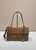 Prada Soft Sound medium Suede shoulder bag 1BN023 Brown