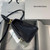 Balenciaga 593546 Hourglass Small Top Handle Crocodile Bag Black Gold